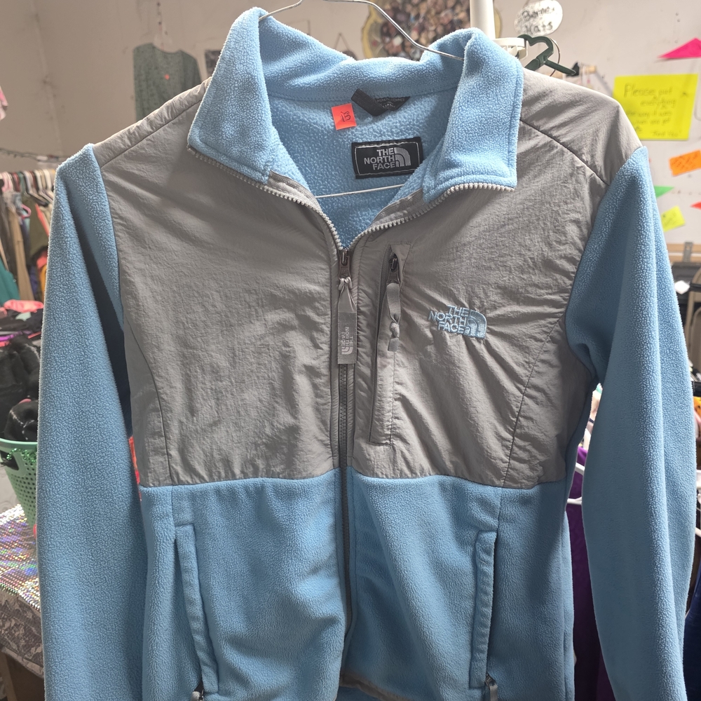 The North Face Women's Blue and Gray Denali Fleece Jacket